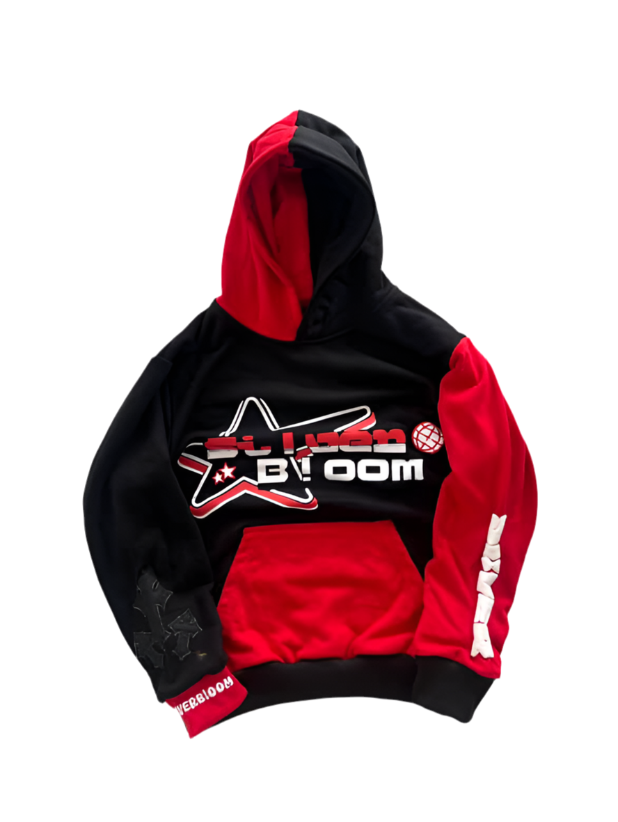 Silver Bloom Full Tracksuit Red/Black